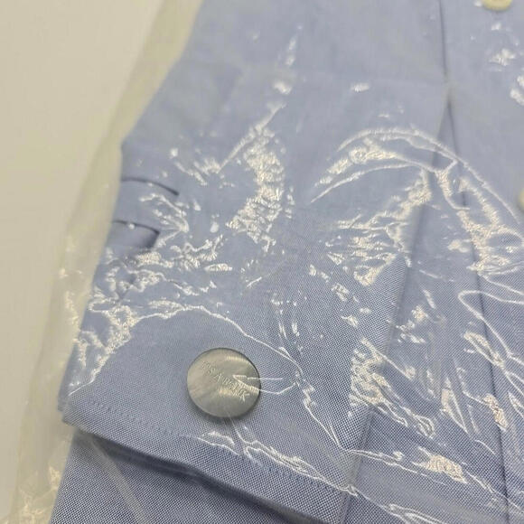 JOS A BANK Traveler Tailored Fit Blue 100% Cotton Dress Shirt‎ Sz 16 - 36 - Picture 5 of 10